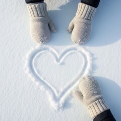 Winter Wonderland with Snowy Trees and Clear Blue Sky