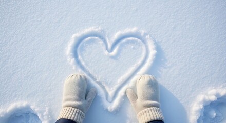 Winter Wonderland with Snowy Trees and Clear Blue Sky