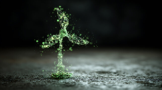 Innovative sustainable energy solutions urban environment digital art futuristic concept abstract viewpoint