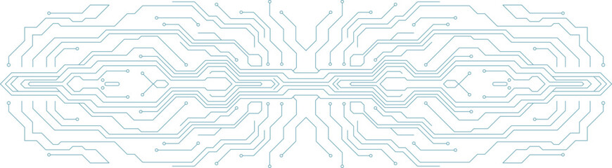 Futuristic Symmetrical Circuit Board Network Design