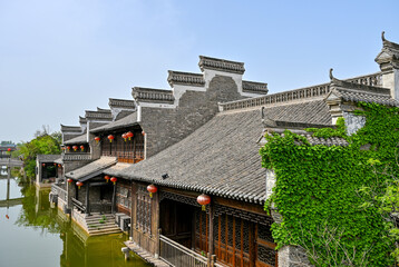 Aerial photography of Qifeng Ancient Garden in Zhuxian Town, Kaifeng City, Henan Province