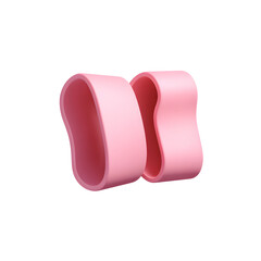 rubber band, PNG,isolated,no background,assets,3d,clay,render,illustration,toycore