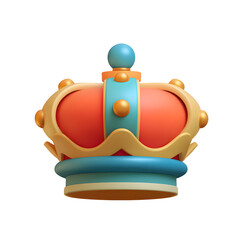 royal crown, PNG,isolated,no background,assets,3d,clay,render,illustration,toycore