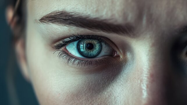 Expressionless face with a blank stare and minimalistic background