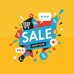 Banner business technology and social media communication web infographic concepts