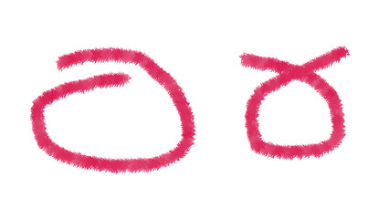 Symbol red rebone love sign decoration 