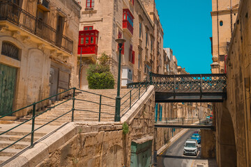 Valletta, Malta – City View with Boats and Historic Streets
