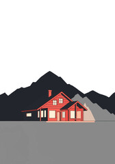 Cozy Mountain House With Warm Glowing Windows