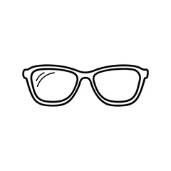 Fototapeta premium Illustration of stylish eyeglasses, perfect for fashion, vision care, or design projects, offering a clear and modern aesthetic