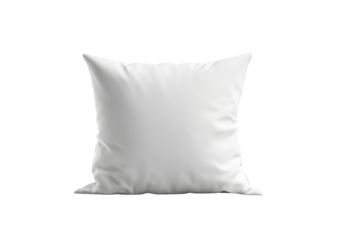 Soft white cushion placed on a flat surface ready for home decor or relaxation in a cozy living space Generative AI