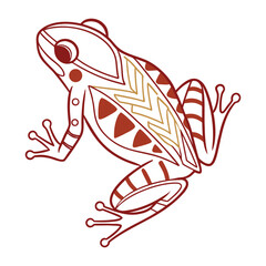 Cartoon vector illustration of a happy frog character design