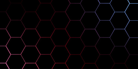 Geometric Technology black Hexagon Background, Abstract background with hexagon, modern abstract vector polygonal pattern. medical concept. Vector for banner and business.