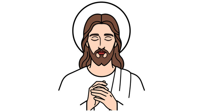 A serene depiction of a spiritual figure with an aura of calmness and devotion