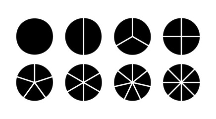 Circle pie chart diagram