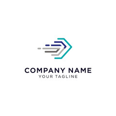 Modern logo design featuring a stylized arrow composed of geometric shapes, representing progress and innovation.