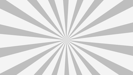 Subtle Grey and White Monochromatic Radial Sunburst Pattern Background Design with Copy Space