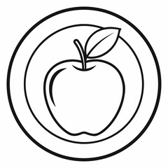 Apple Logo Line Art