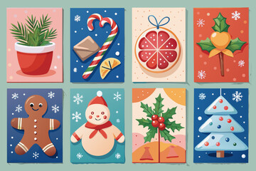 set of christmas icons