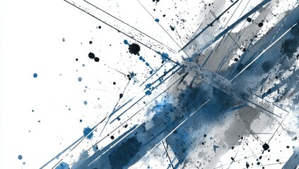 Abstract art with streaks and splashes