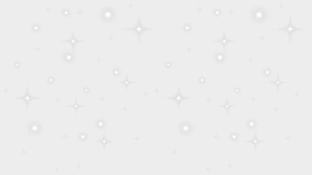 Subtle Scattered White Star and Circular Sparkle Light Effect Isolated on a Transparent Background Overlay
