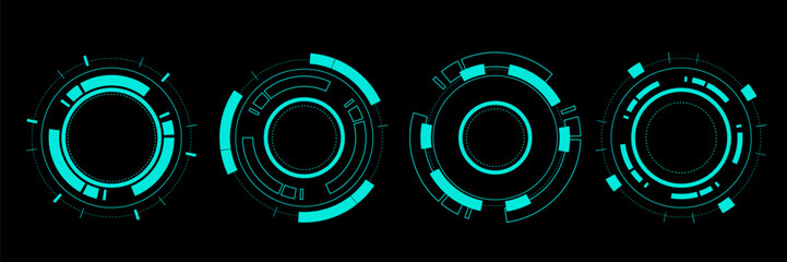 Sci fi futuristic user interface, HUD, Technology abstract background , Vector illustration   © Kraisorn