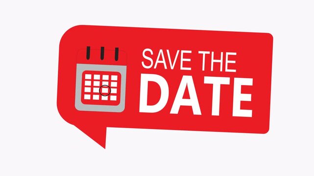 Save the date announcement with a calendar icon. Elegant save the date design featuring a calendar icon. Perfect for wedding invitations, event announcements, or special dates reminders.
