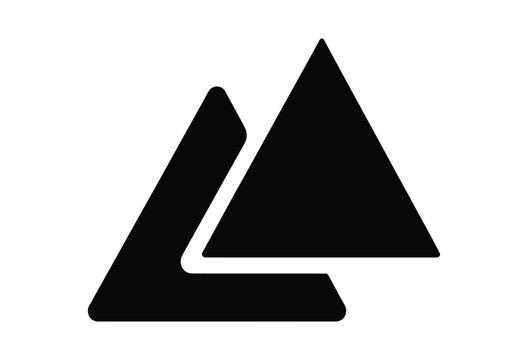 WebDynamic mountain peak logo design concept showcasing strength, resilience, and modern appeal for outdoor adventure branding and corporate identity projects