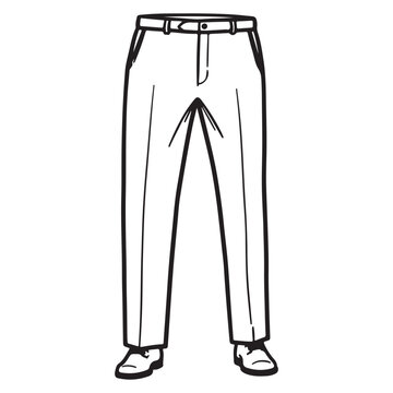 black and white pants sketch clip art preview
