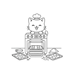 Funny little dog. Coloring book vector art illustration on white background 