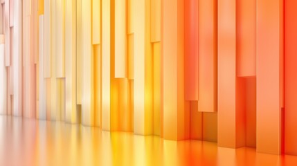 Fototapeta premium Abstract Gradient Background with Warm Orange and Yellow Vertical Bars for Modern Design and Artistic Applications