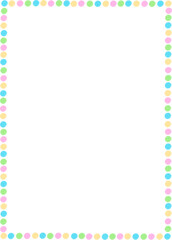 Colorful Rainbow Rectangle, Square Frame Border