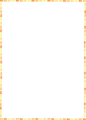 Orange Yellow Rectangle, Square Frame Border