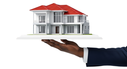 House in hand concept showing property investment and real estate opportunities