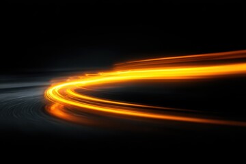 A vibrant and energetic abstract design featuring orange and yellow streaks on a black background, resembling high-speed light streaks. Perfect for promotions, sales, or dynamic concepts.