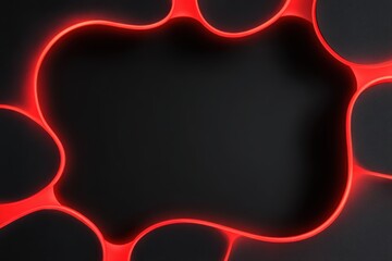 A vibrant red neon light shining through a sleek black background, creating a modern and abstract look. Perfect for a Black Friday sale promotion or contemporary design concept.