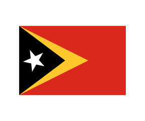 East Timor flag. Official flag of East Timor vector design and illustration.

