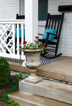 Rocking chairs on porch