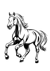 Running horse 