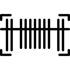 Simple Black And White Barcode Icon On Transparent Background For Retail And Scanning Services