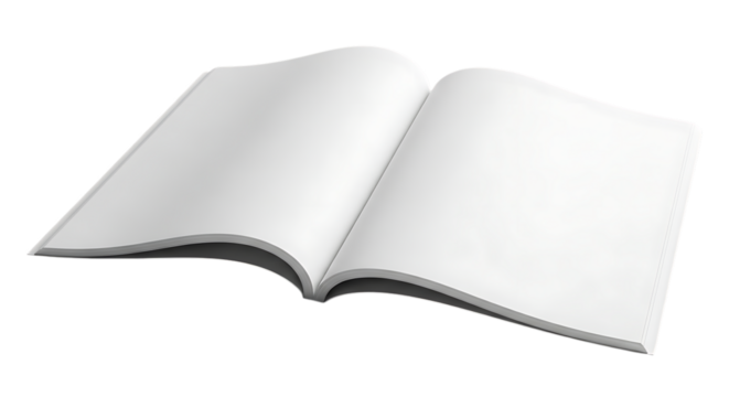 Open blank magazine or brochure for mock up cover design