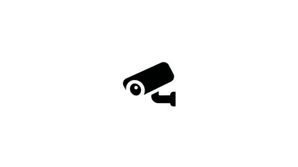 Security camera icon. CCTV surveillance system symbol for safety, monitoring, and protection. Vector graphic illustration.