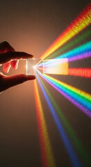 Light Dispersion Through a Prism - A Spectrum of Colors.