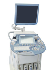Isolated Medical modern ultrasound machine with display