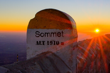 Sunset at the Ionic Mont Ventoux, Provence, France, Europe