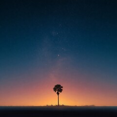 palm tree at sunset