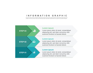 modern design template banner infographic. 3 step process information or presentation with icons