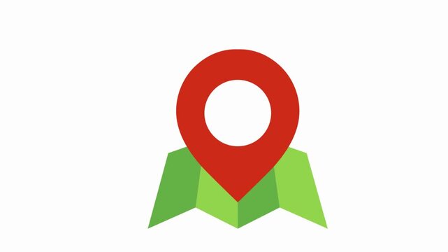 map pin  icon animation simple  flat