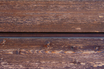 Fototapeta premium Dark Brown Stained Wood Wall Background Texture
