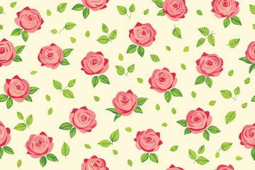 Naklejka premium seamless pattern with roses