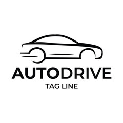 Automotive Car Service Logo with Modern Line Art